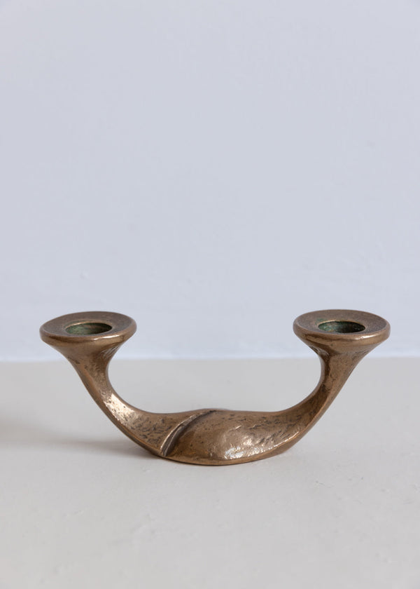 MICHAEL HARJES BRONZE CANDLEHOLDER