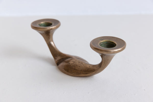 MICHAEL HARJES BRONZE CANDLEHOLDER